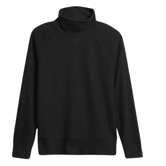 Banana Republic Turtleneck Shirt Brushed Waffle Knit Thermal Black Men’s L Tall - Picture 1 of 10